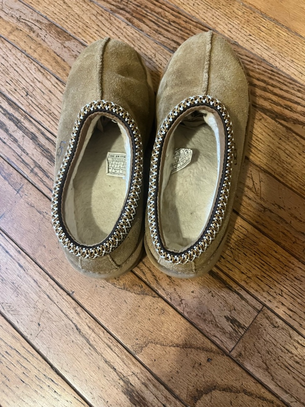 Girls Ugg Tan Tasman Slides - Picture 4 of 5